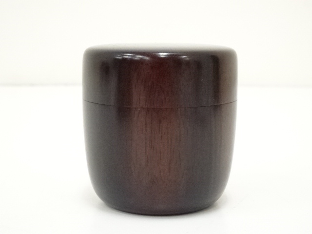 【未使用】人間国宝 川北良造 縞黒檀中棗 茶道 道具 ] - 道具 人間国宝川北良造造 縞黒檀中棗（共箱） | ネット